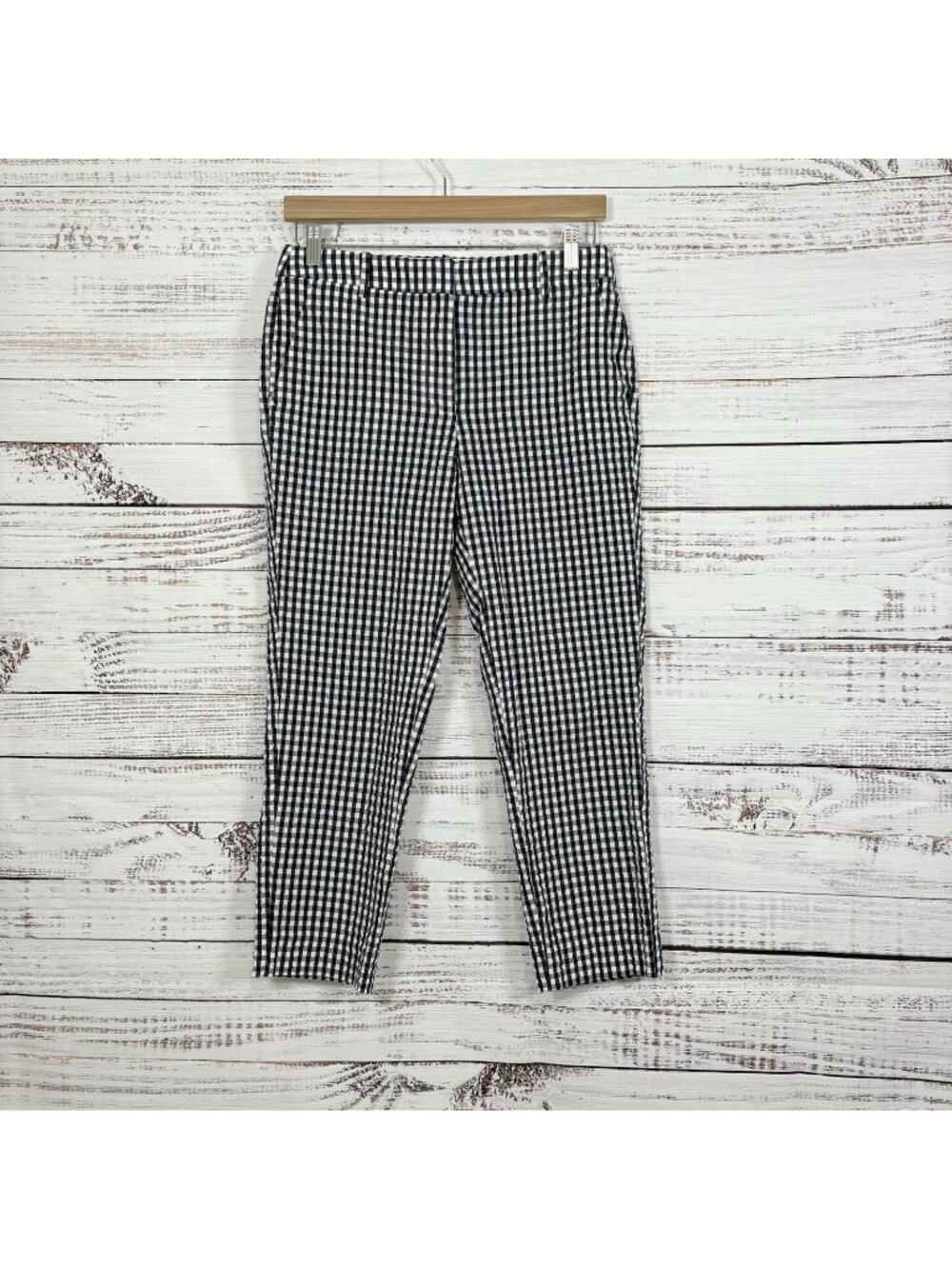 J.Crew Pants Blue White Check Seersucker Crop Pants